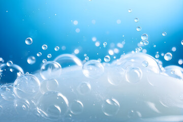 Gleaming bubble bath invites purity and calm