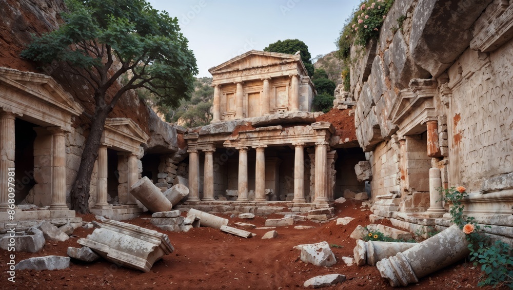 Canvas Prints Ruins of a Roman tomb in Turkey