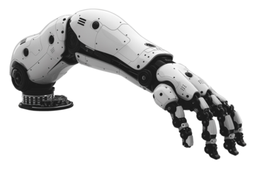 robot arm isolated on white