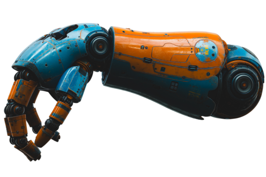 robot arm isolated on white