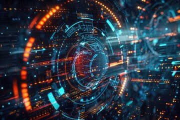 Obraz premium cyber security
