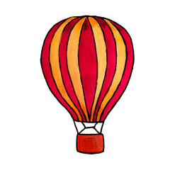 Naklejka premium hot air balloon isolated on white