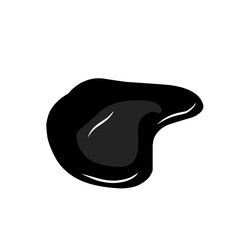 Spill of black oil puddle industry