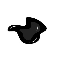 Spill of black oil puddle industry