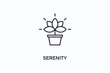 Serenity Vector Icon Or Logo Illustration