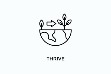 Obraz premium Thrive Vector Icon Or Logo Illustration