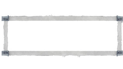 Fototapeta premium Rough grunge border overlay with paint roller marks and worn texture on transparent background