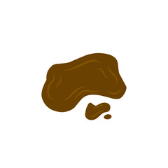 mud puddle vector illustration