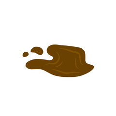 mud puddle vector illustration