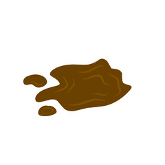 mud puddle vector illustration