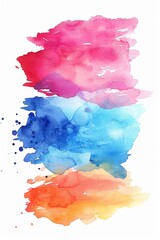 Obraz premium Abstract Minimalistic Watercolor Paint Geometric Nordic Scandinavian Bohemian Pattern Art in Muted Pantone Tones Calming Zen Gradient Design