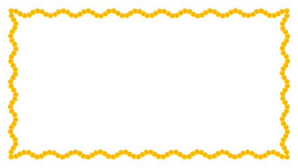 Obraz premium Marigold toran floral vector wedding and festival decoration, Diwali decoration Traditional indian garland, Toran border PNG frame transparent Background