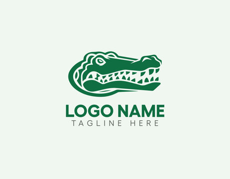 Abstract creative geometric logo Alligators head