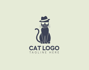 cat logo vector illustration