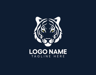 Abstract creative geometric logo tiger head logo