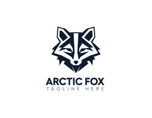 Fototapeta premium Abstract creative geometric logo arctic fox head