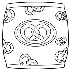 pack of mini pretzel illustration hand drawn outline vector