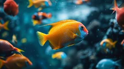 Fototapeta premium The colorful wildlife illustration set features cute cartoon animals like the funny elephant and cheerful giraffe, perfect for a children's wallpaper design. 