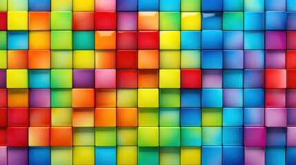 Neon rainbow pride mosaic symmetrical layout with vibrant colors  LGBTQ celebration background.