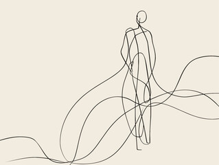 Minimalist Conceptual Line-Drawn Elegance