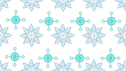 seamless pattern background created from blue shape and line