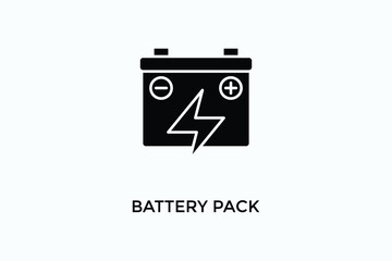 Battery Pack Vector Icon Or Logo Illustration