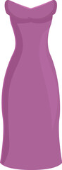 Long purple dress flowing elegantly, perfect for designs related to fashion, beauty, or special occasions