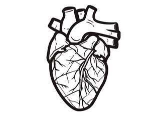 Resilience: A Heart's Recovery and Strength Through Time's Trials: One-Line Illustration