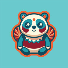 cartoon panda vector illustration