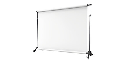 Rollup advertising banner on transparent background