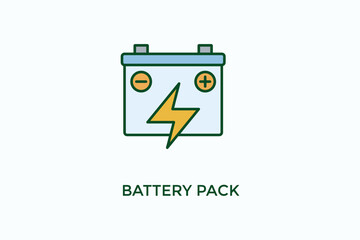 Battery Pack Vector Icon Or Logo Illustration