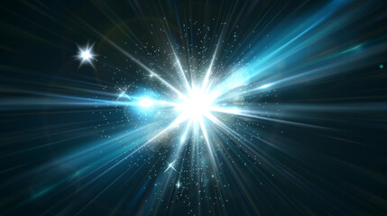 Fototapeta premium glowing light burst Realistic sun rays. colorful sun ray glow abstract shine light effect starburst sbeam sunshine glowing. Special lens flash, light effect. The flash flashes rays and searchlight.