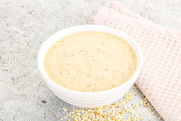 Sesame sauce in the bowl