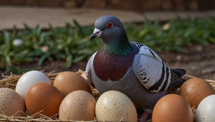 easter eggs in the nest