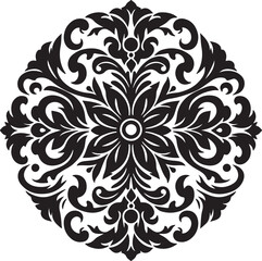 Ornament Vector Art Free Vector Black And White
