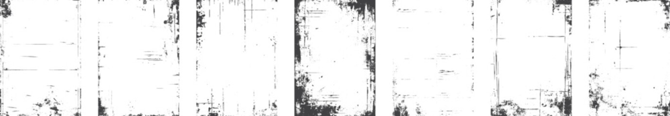 grunge with sketch border set. Decorative sketch frames borders background. Vintage border texture. abstract grunge border design	