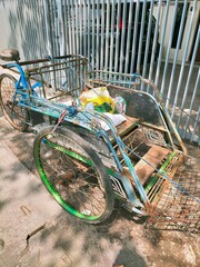 Metal scrub from becak  vehicle