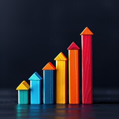 Colorful Wooden Blocks Forming an Ascending Graph