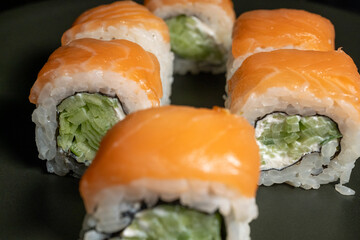 sushi with salmon