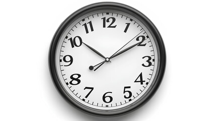 Generic clock displaying time at the bottom of every hour isolated on transparent background