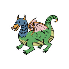 dragon hand drawing illustration for design, template, icon, logo, mascot, etc