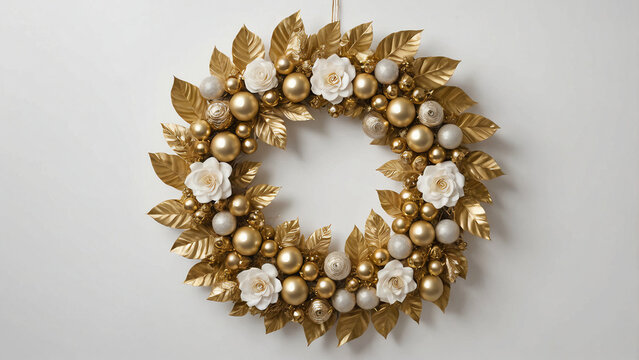 a gold wreath model