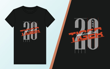 taiger day print custom typography t shirt