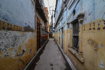 Beautiful colorful narrow alleys of Varanasi