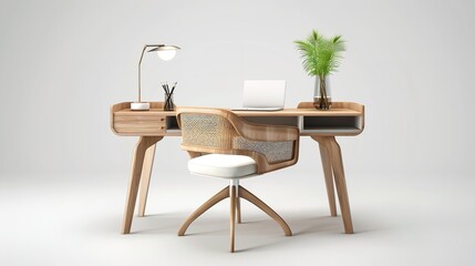 Desk or Table: Interior Design Concept Furniture for Living Space

