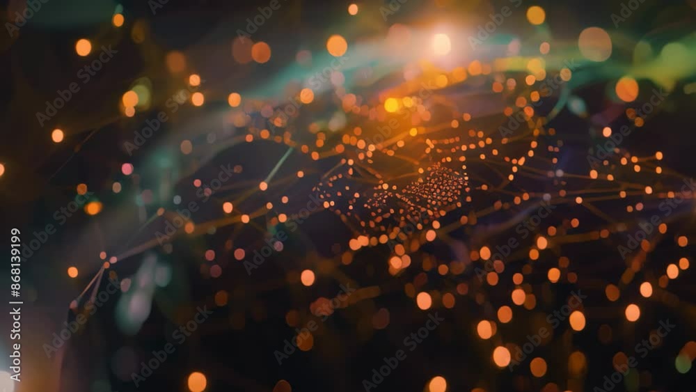 Poster video of a globe with intricate lines connecting various points, depicting a network of interactions