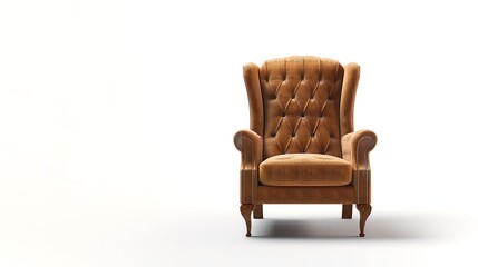 Fototapeta premium Digital Artwork of Simple Chair Design: Hyper-Realistic