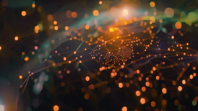 video of a globe with intricate lines connecting various points, depicting a network of interactions and relationships, Depict the global economy as a network of interconnected nodes and lines