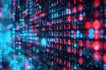 Fototapeta premium Abstract Digital Binary Code Technology Background