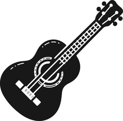 Fototapeta premium Hand drawn Simple vector guiter illustration with white background